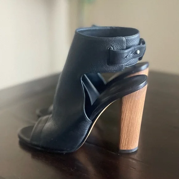 VINCE Addie Leather Open Toe Booties - Picture 4 of 11